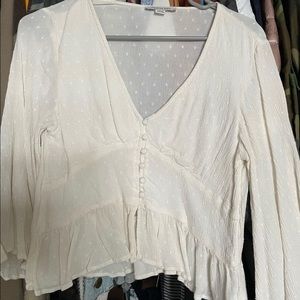 🤍Off white blouse, used once🤍